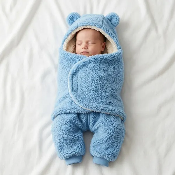 Bentukan Nyata Dibedong Sky Blue